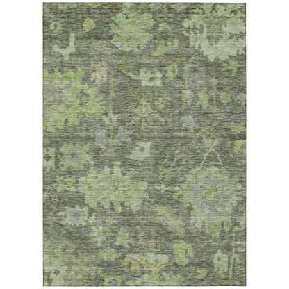 LOOMLAN Rugs Tirana Green Washable Indoor-Outdoor Rug
