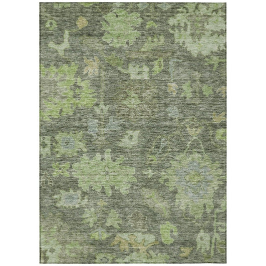 LOOMLAN Rugs Tirana Green Washable Indoor-Outdoor Rug
