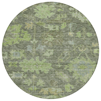 LOOMLAN Rugs Tirana Green Washable Indoor-Outdoor Rug