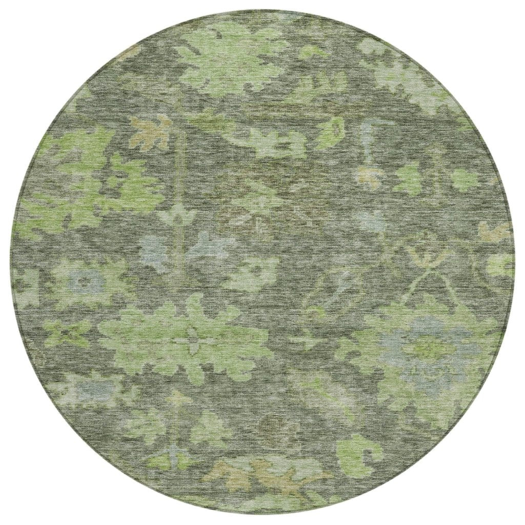 LOOMLAN Rugs Tirana Green Washable Indoor-Outdoor Rug
