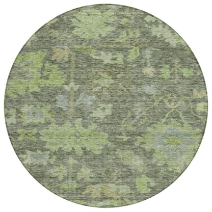 LOOMLAN Rugs Tirana Green Washable Indoor-Outdoor Rug