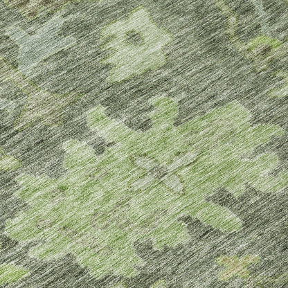 LOOMLAN Rugs Tirana Green Washable Indoor-Outdoor Rug
