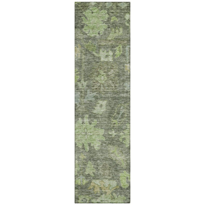 LOOMLAN Rugs Tirana Green Washable Indoor-Outdoor Rug