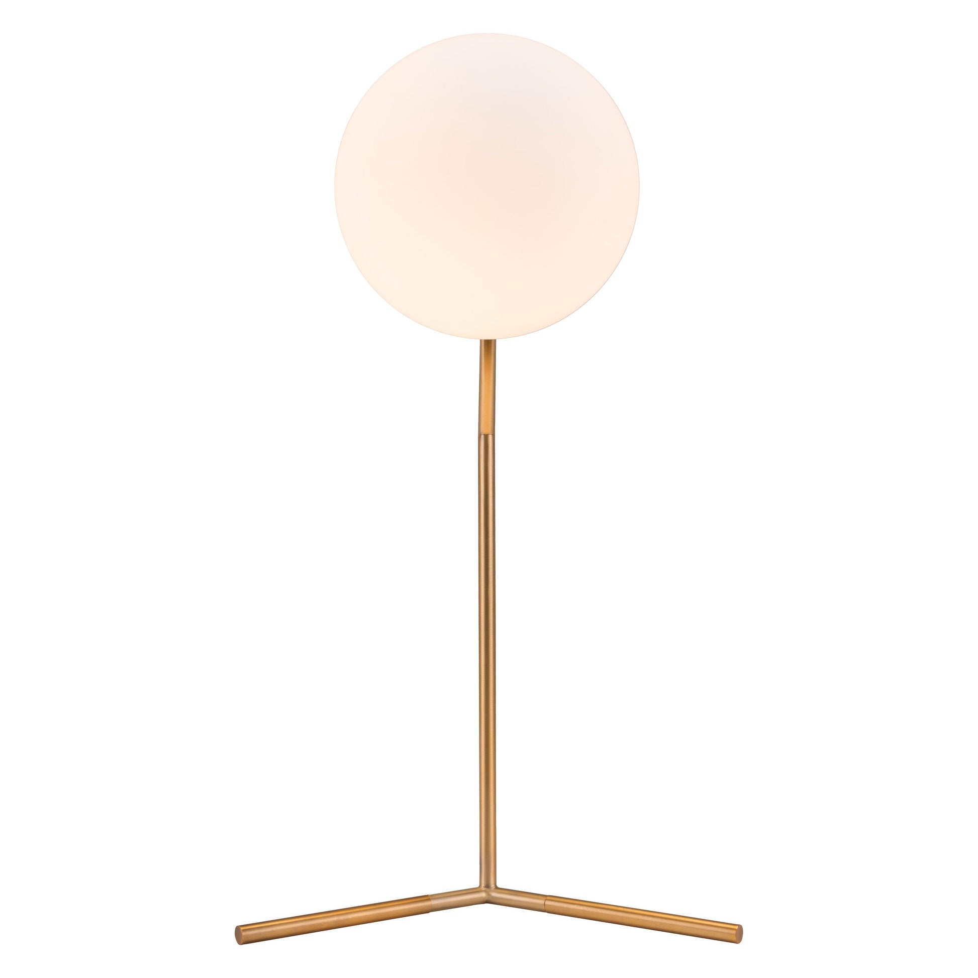 Tirol Table Lamp Brass - Sideboards and Things Brand_Zuo Modern, Depth_10-20, Finish_Hand Painted, Finish_Polished, Glass Type_Frosted Glass, Height_20-30, Materials_Glass, Materials_Metal, Metal Type_Steel, Product Type_Table Lamp, Width_10-20