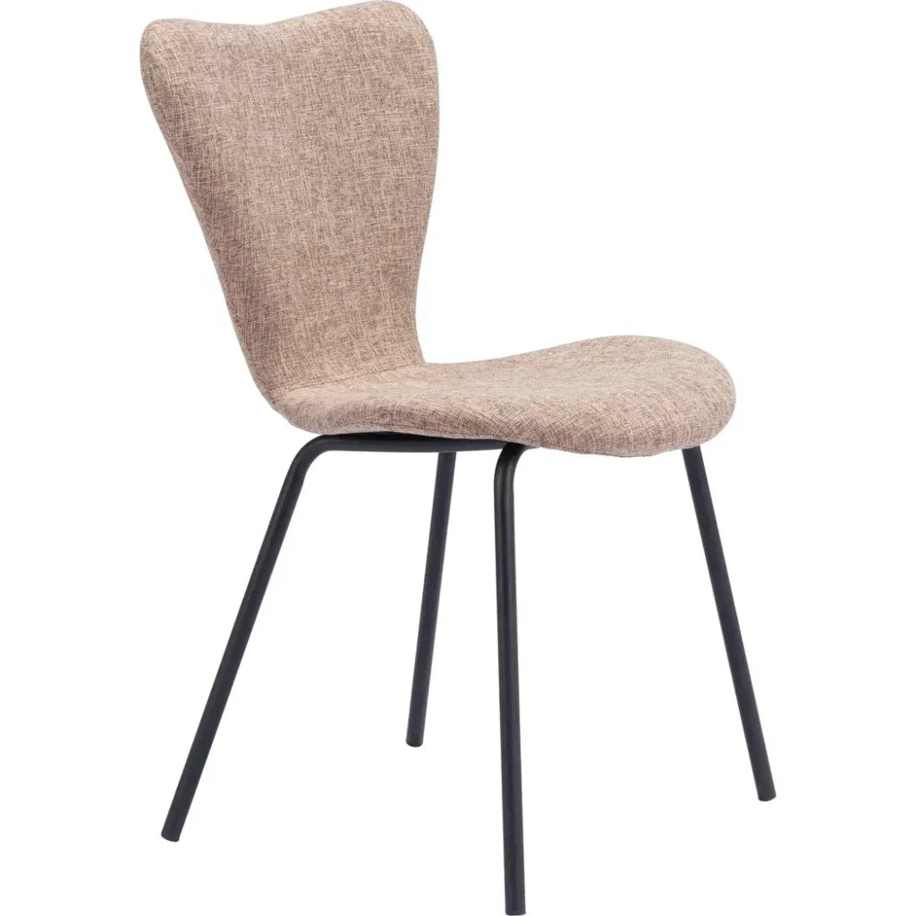 Tollo Dining Chair (Set of 2) Brown - LOOMLAN - Zuo Modern - Dining Chairs