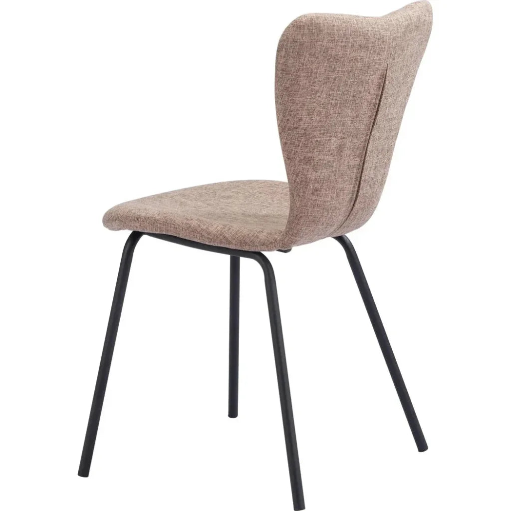 Tollo Dining Chair (Set of 2) Brown - LOOMLAN - Zuo Modern - Dining Chairs