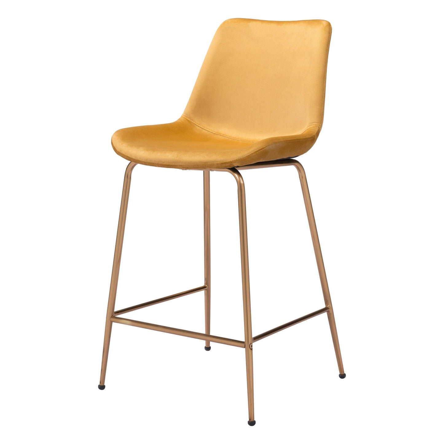 Tony Counter Chair Yellow & Gold - Sideboards and Things Accents_Gold, Back Type_With Back, Brand_Zuo Modern, Color_Gold, Color_Yellow, Depth_20-30, Finish_Polished, Height_30-40, Materials_Metal, Metal Type_Steel, Product Type_Counter Height, Upholstery Type_Fabric Blend, Upholstery Type_Polyester, Width_20-30