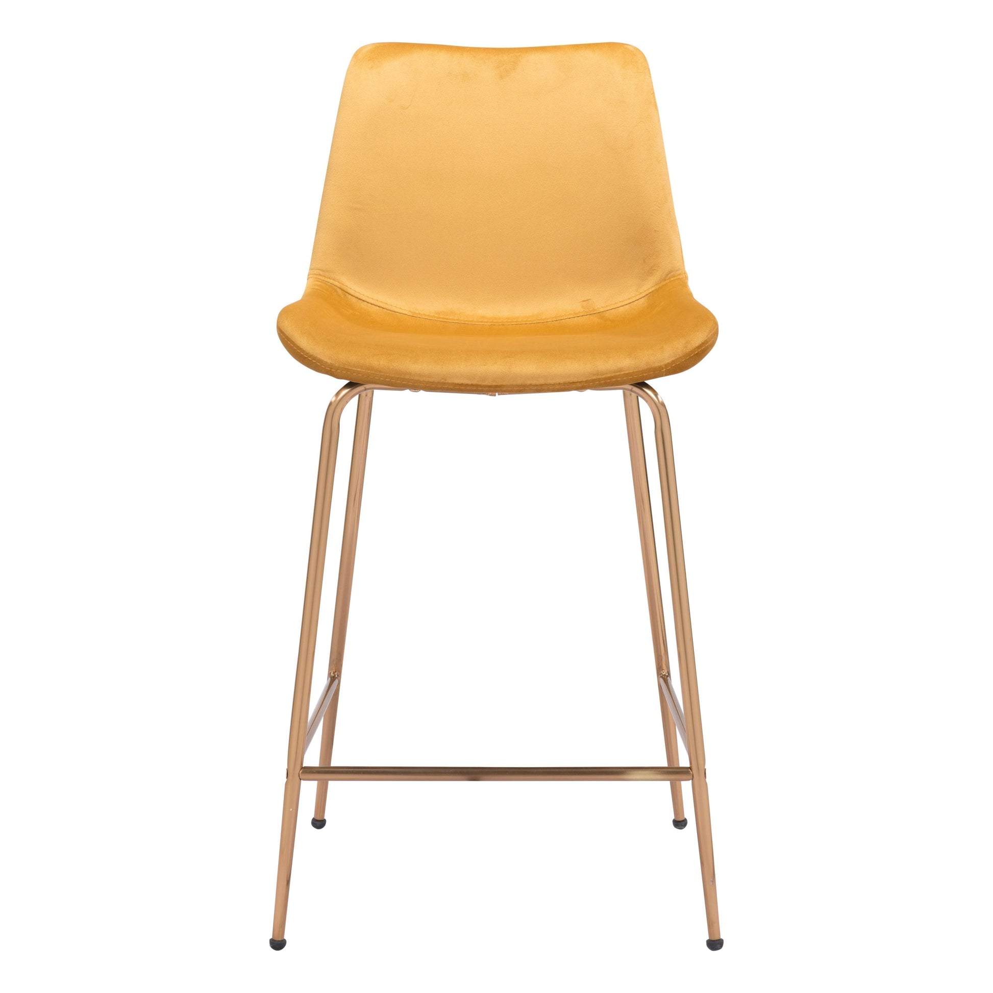 Tony Counter Chair Yellow & Gold - Sideboards and Things Accents_Gold, Back Type_With Back, Brand_Zuo Modern, Color_Gold, Color_Yellow, Depth_20-30, Finish_Polished, Height_30-40, Materials_Metal, Metal Type_Steel, Product Type_Counter Height, Upholstery Type_Fabric Blend, Upholstery Type_Polyester, Width_20-30