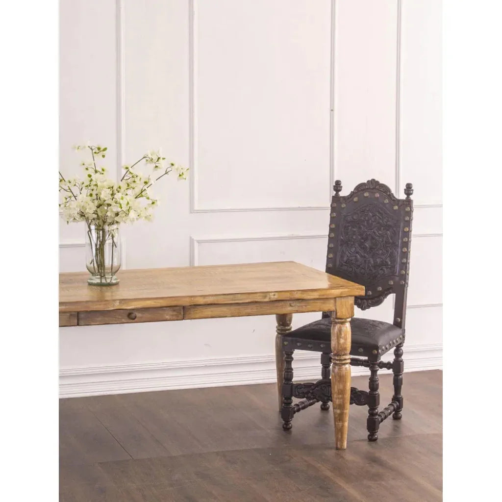 Peninsula Home Tooled Leather Dining Chair Del Rey
