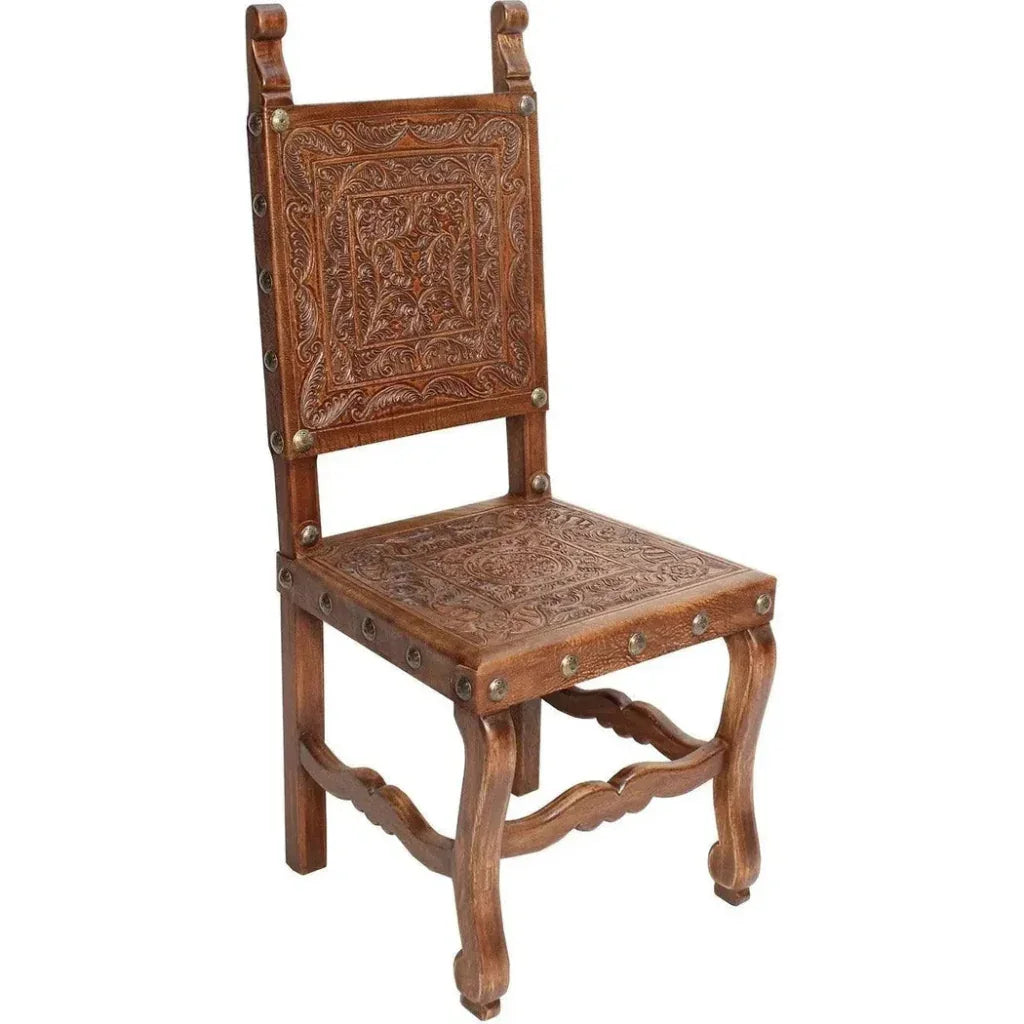 Peninsula Home Prado Tooled Leather Dining Chair
