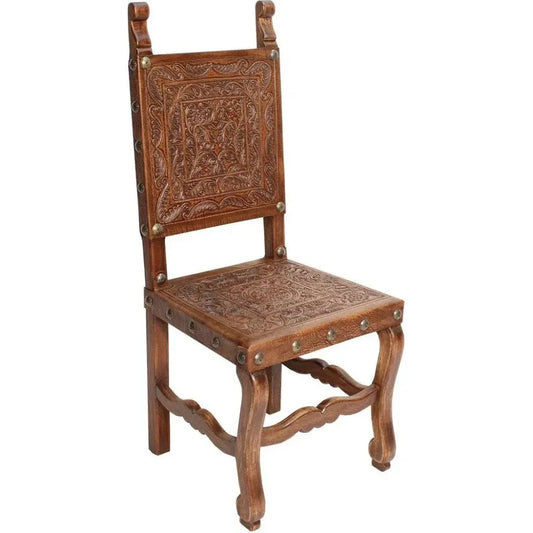 Peninsula Home Prado Tooled Leather Dining Chair