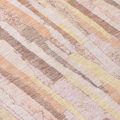 LOOMLAN Rugs Torra Pink Washable Indoor-Outdoor Rug