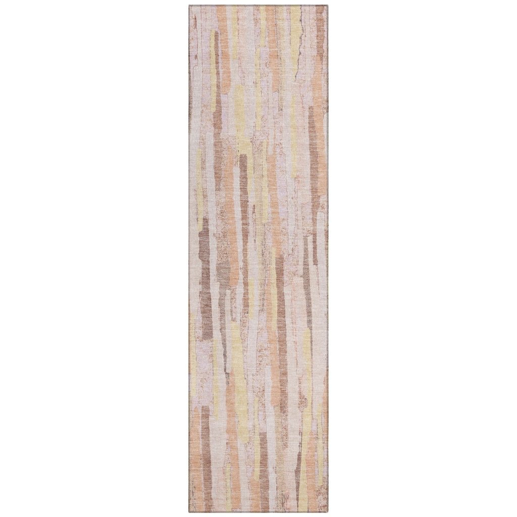 LOOMLAN Rugs Torra Pink Washable Indoor-Outdoor Rug