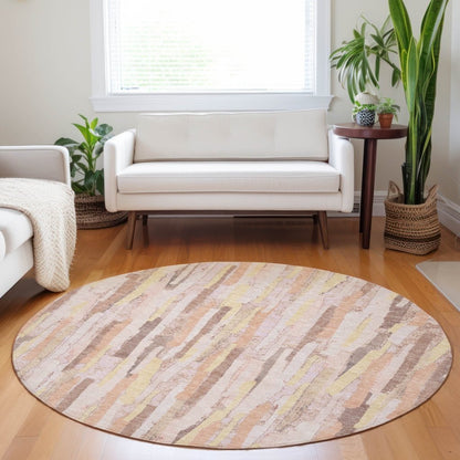 LOOMLAN Rugs Torra Pink Washable Indoor-Outdoor Rug