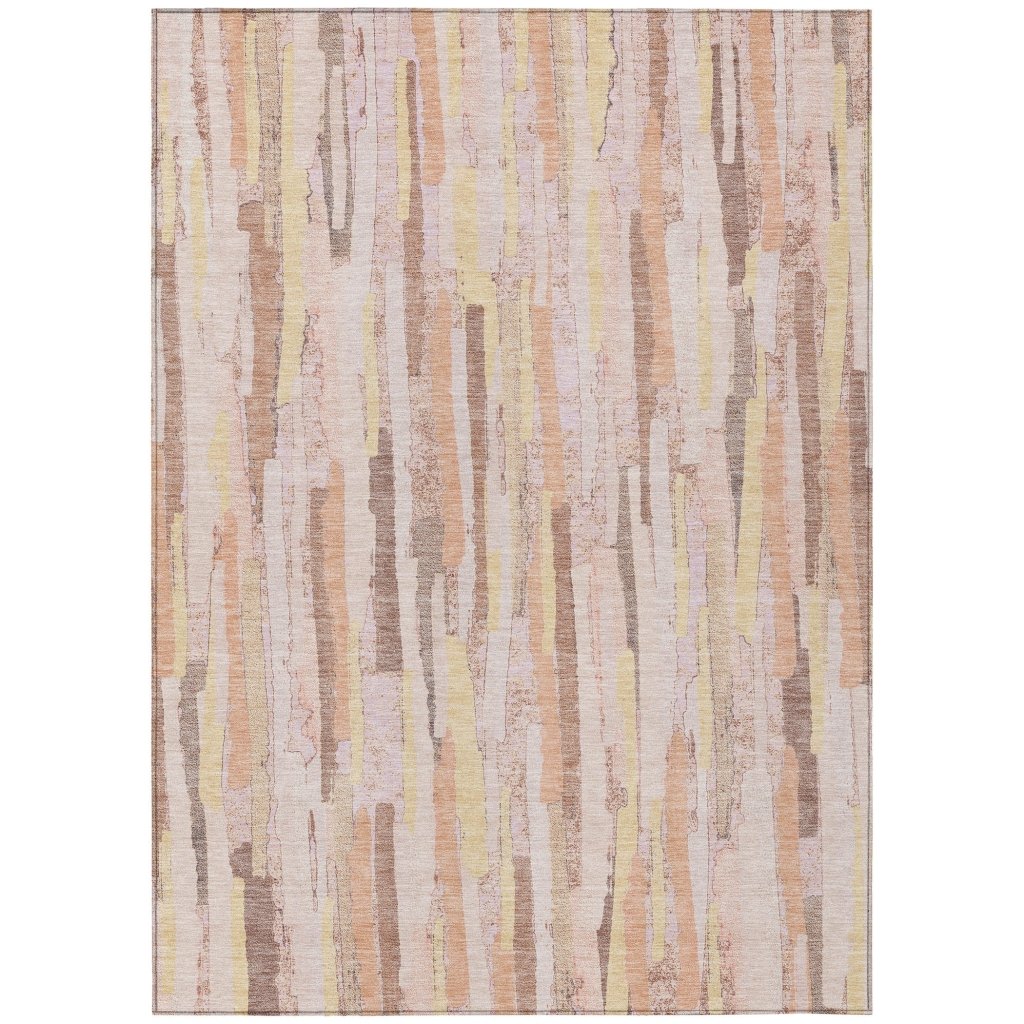 LOOMLAN Rugs Torra Pink Washable Indoor-Outdoor Rug