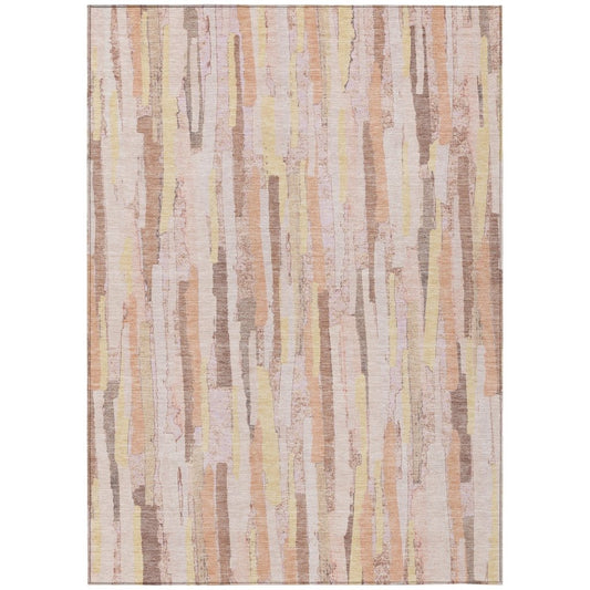 LOOMLAN Rugs Torra Pink Washable Indoor-Outdoor Rug