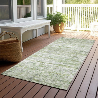 LOOMLAN Rugs Tova Green Washable Indoor-Outdoor Rug