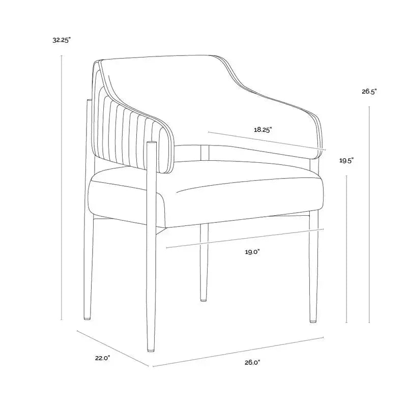 SUNPAN Tova Leather Dining Armchair