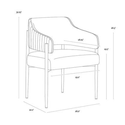 SUNPAN Tova Leather Dining Armchair