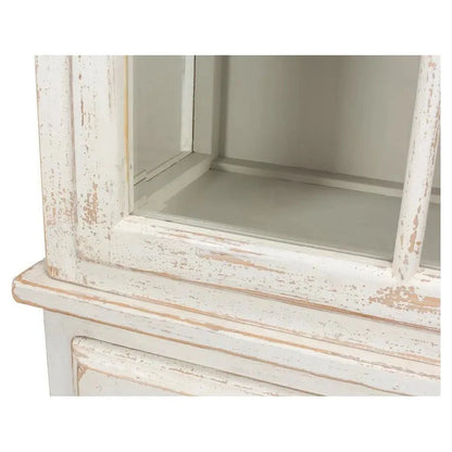 Tower Bookcase Curio Cabinet Glass Doors - LOOMLAN - Sarreid - Buffets & Curios