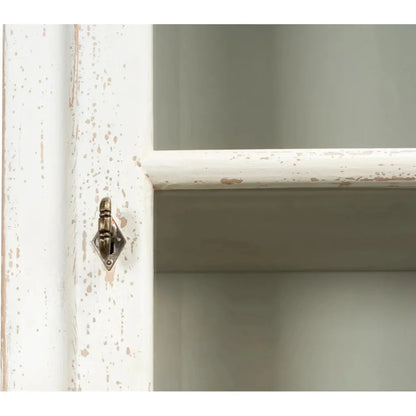 Tower Bookcase Curio Cabinet Glass Doors - LOOMLAN - Sarreid - Buffets & Curios