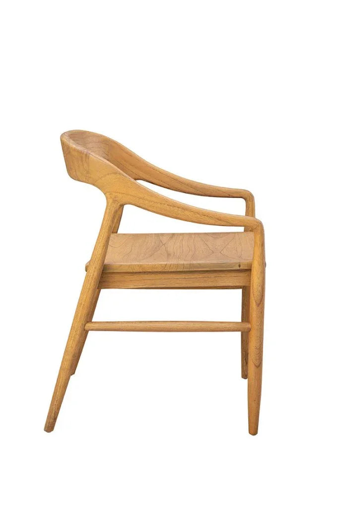 Townsend Natural Wooden Arm Chair - LOOMLAN - Furniture Classics - Accent Chairs