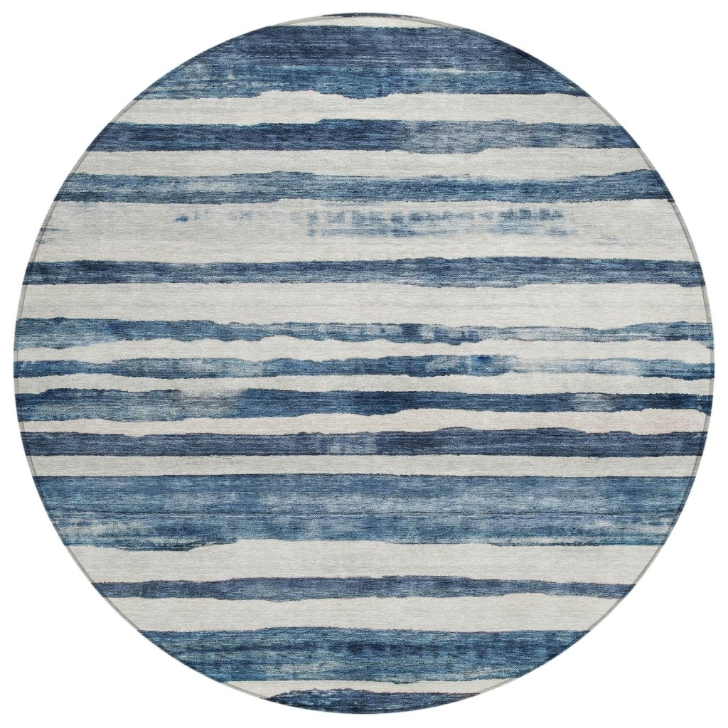 LOOMLAN Rugs Tramma Blue Washable Indoor-Outdoor Rug