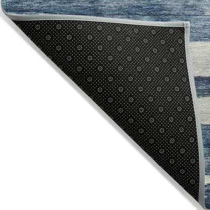 LOOMLAN Rugs Tramma Blue Washable Indoor-Outdoor Rug