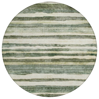 LOOMLAN Rugs Tramma Green Washable Indoor-Outdoor Rug