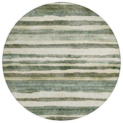 LOOMLAN Rugs Tramma Green Washable Indoor-Outdoor Rug