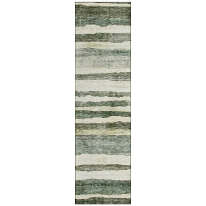 LOOMLAN Rugs Tramma Green Washable Indoor-Outdoor Rug