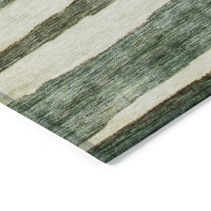 LOOMLAN Rugs Tramma Green Washable Indoor-Outdoor Rug