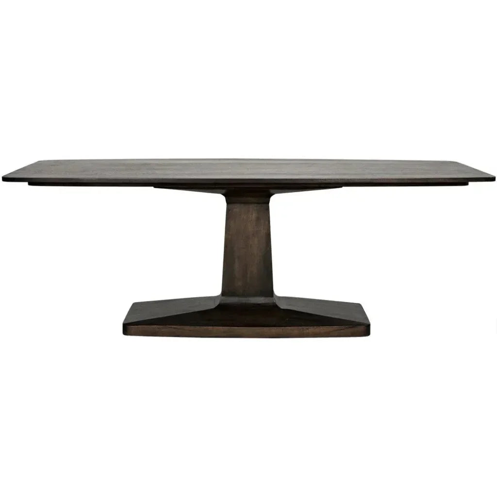 Noir Travis Wood Rectangle Dining Table