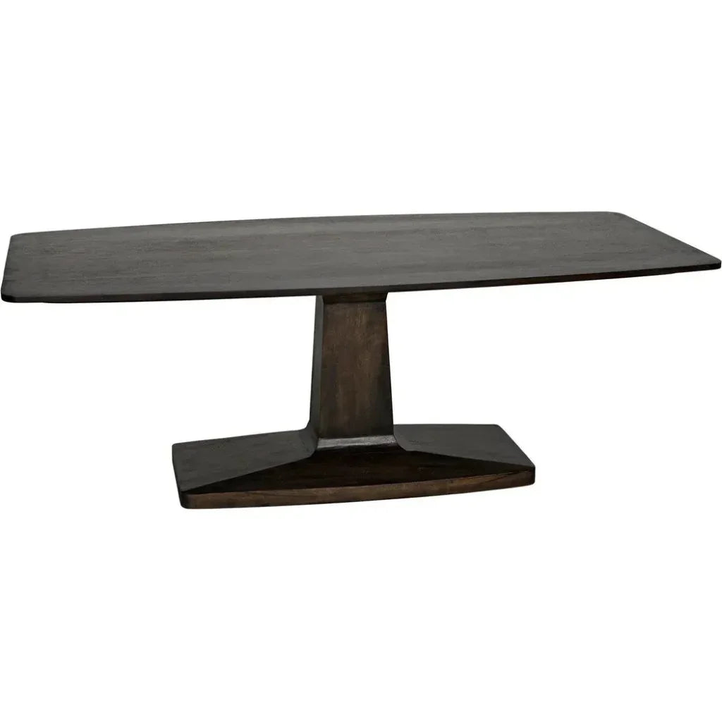Noir Travis Wood Rectangle Dining Table
