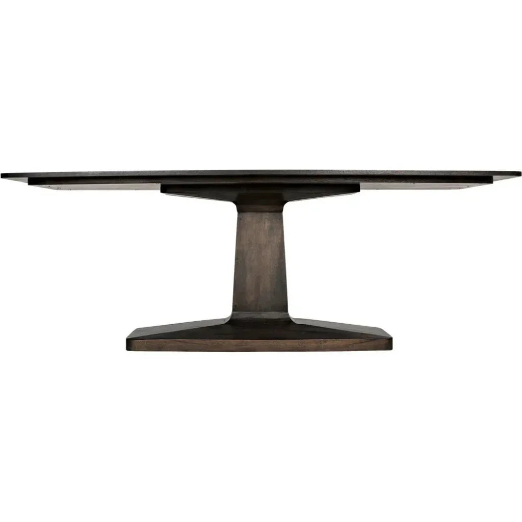 Noir Travis Wood Rectangle Dining Table