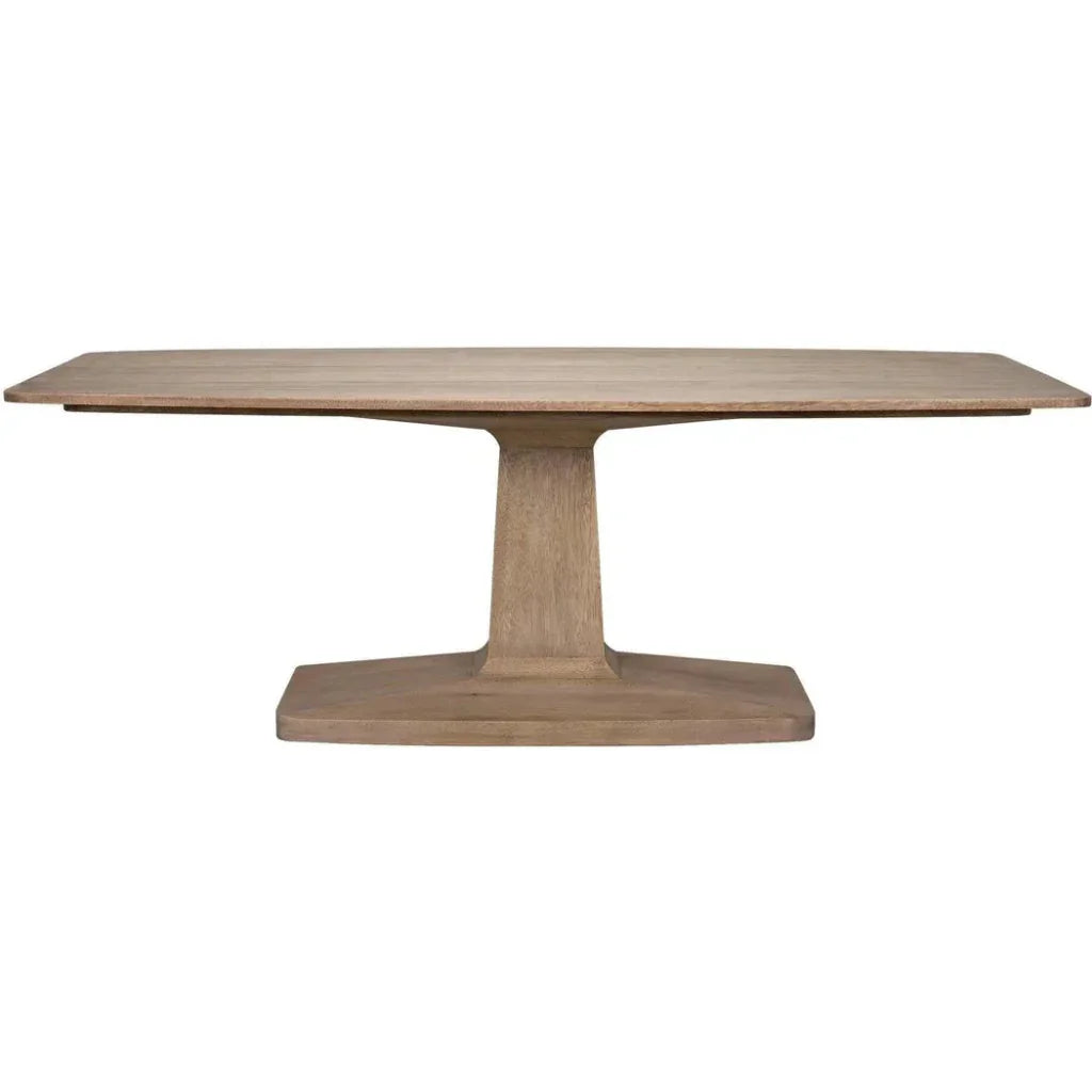 Noir Travis Wood Rectangle Dining Table