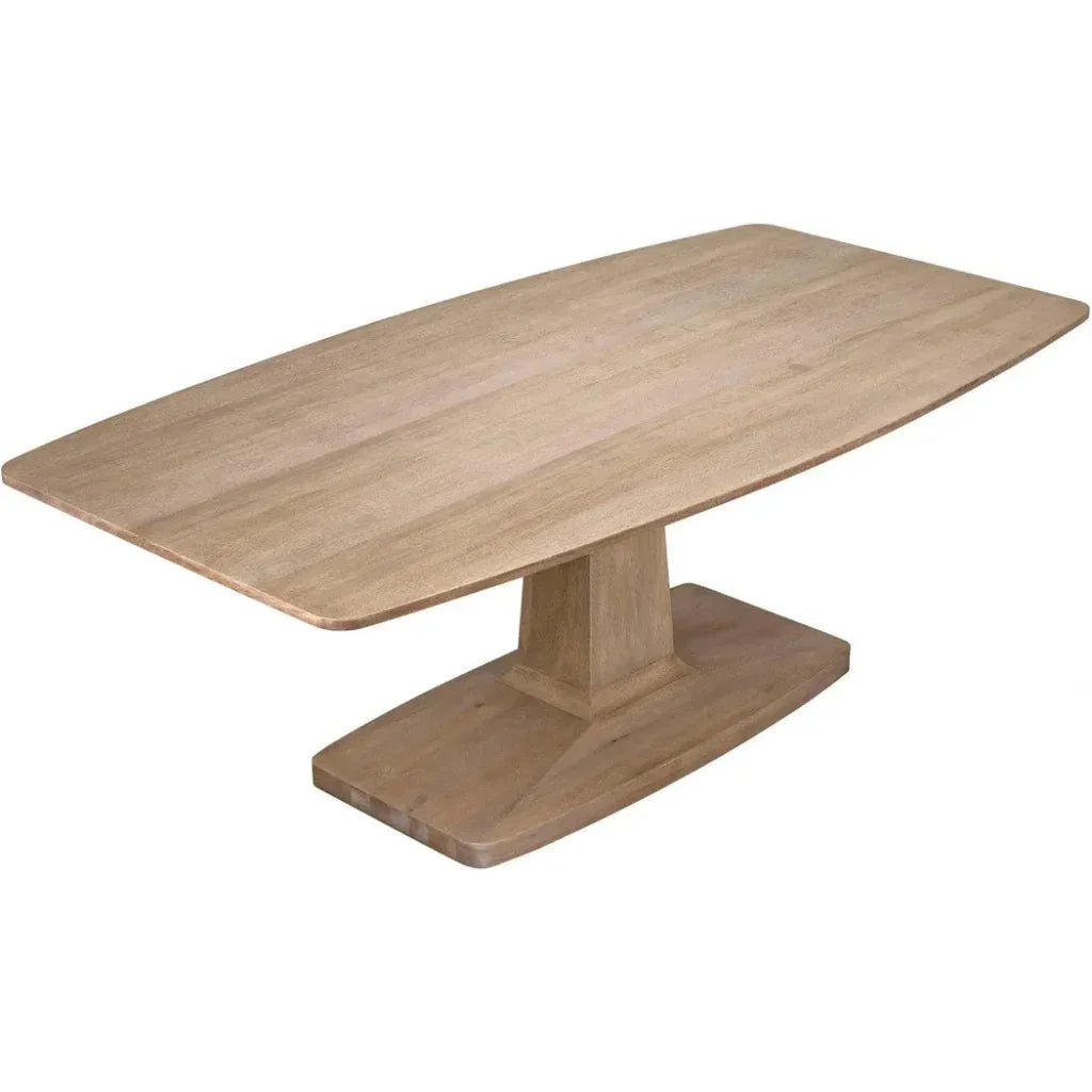 Noir Travis Wood Rectangle Dining Table