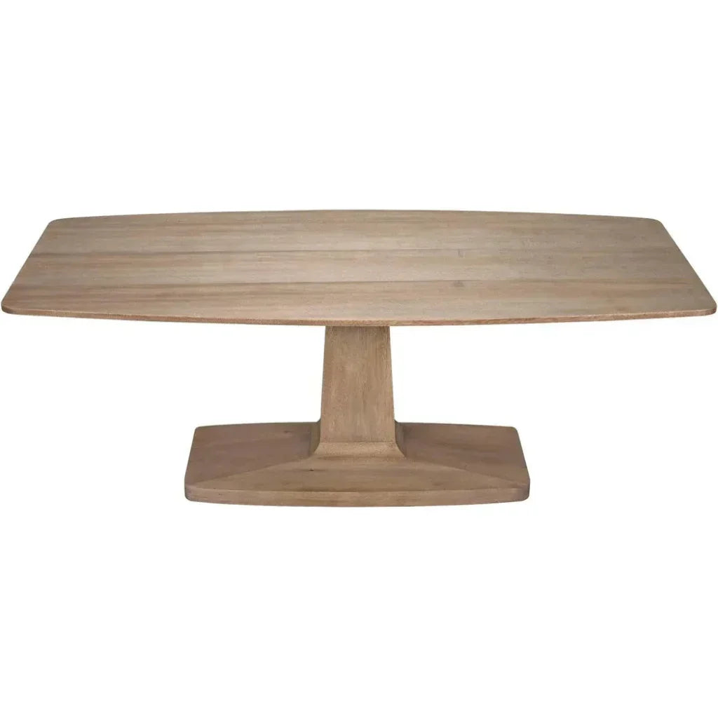 Noir Travis Wood Rectangle Dining Table