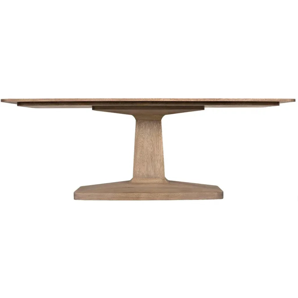 Noir Travis Wood Rectangle Dining Table