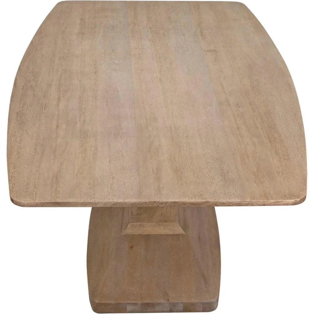 Noir Travis Wood Rectangle Dining Table