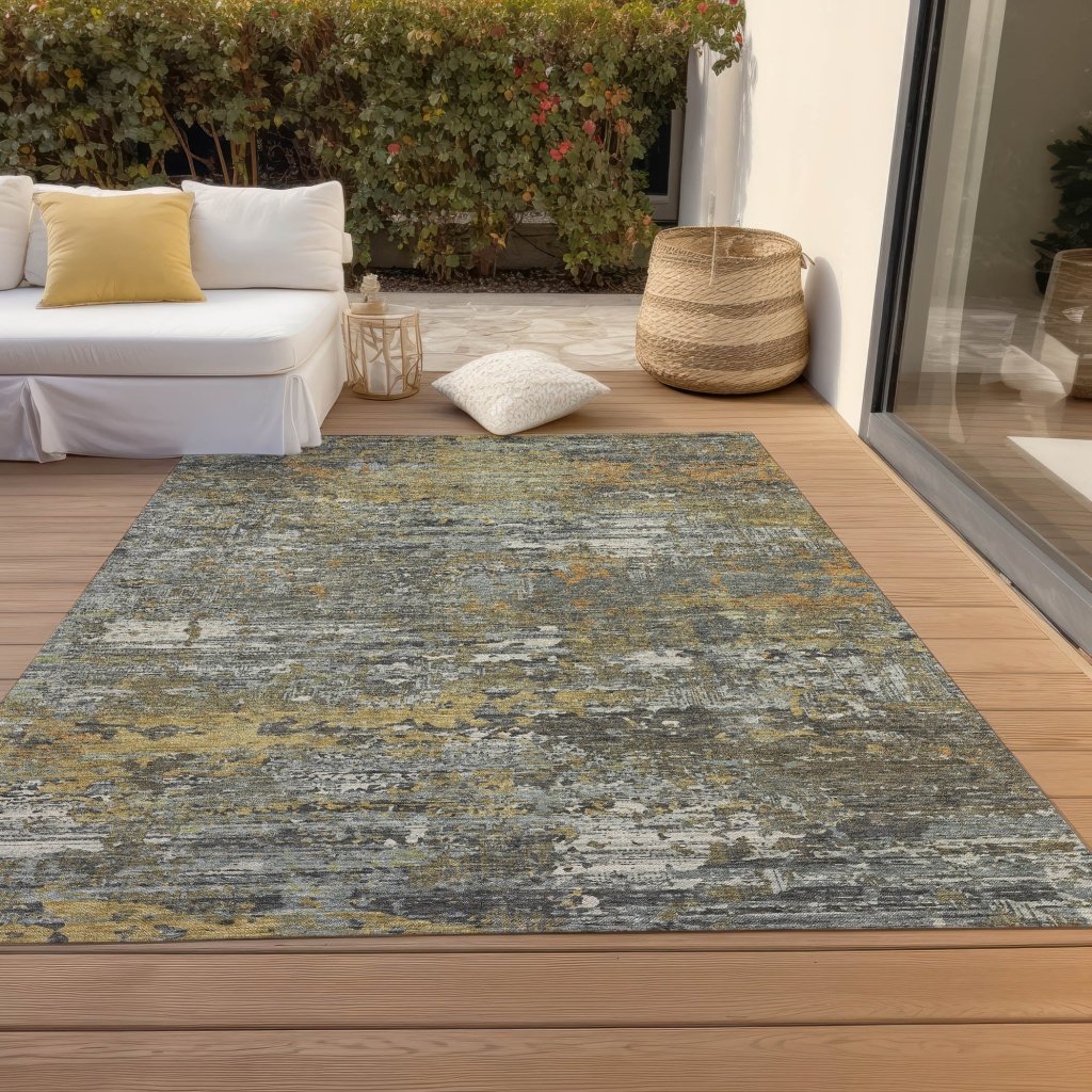 LOOMLAN Rugs Trazia Gold Washable Indoor-Outdoor Rug