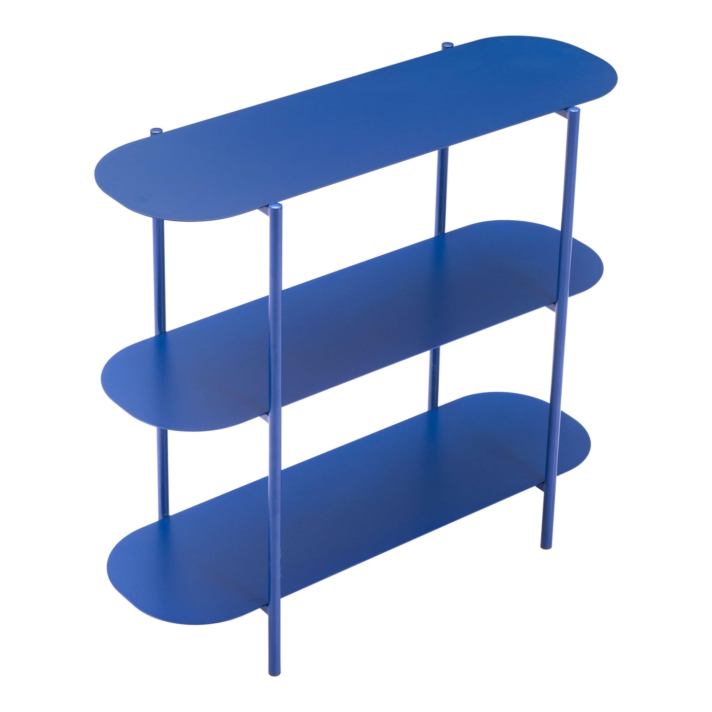 Tre Console Table Blue - Sideboards and Things Brand_Zuo Modern, Color_Blue, Depth_10-20, Finish_Hand Painted, Finish_Powder Coated, Height_30-40, Materials_Metal, Metal Type_Steel, Product Type_Console Table, Width_30-40