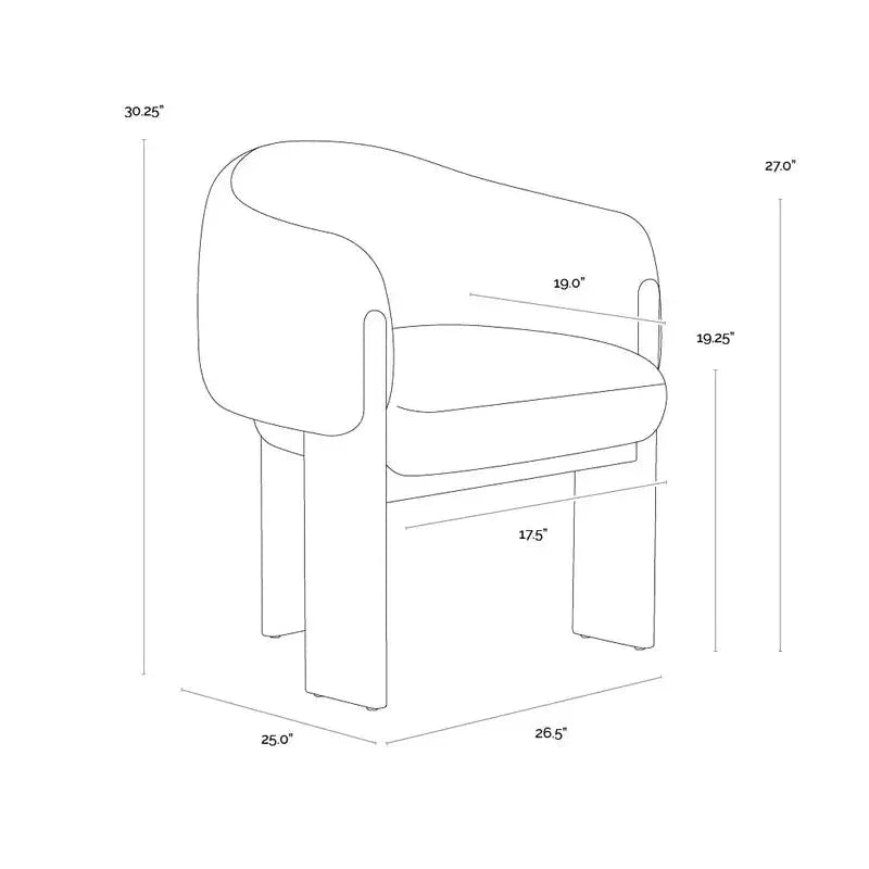 SUNPAN Trine Performance Fabric Dining Armchair