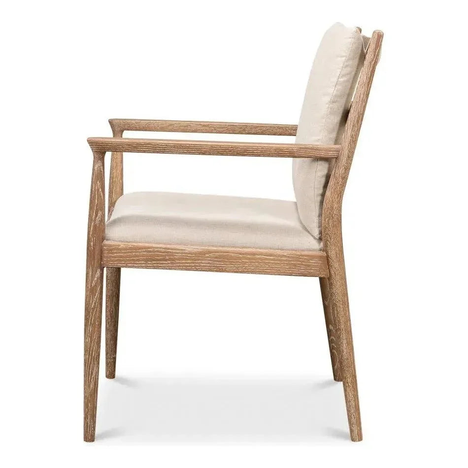 Sarreid Tugen Cream Dining Armchair