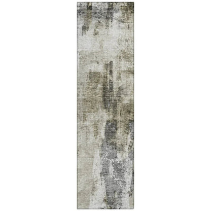 LOOMLAN Rugs Tundra Brown Washable Indoor-Outdoor Rug