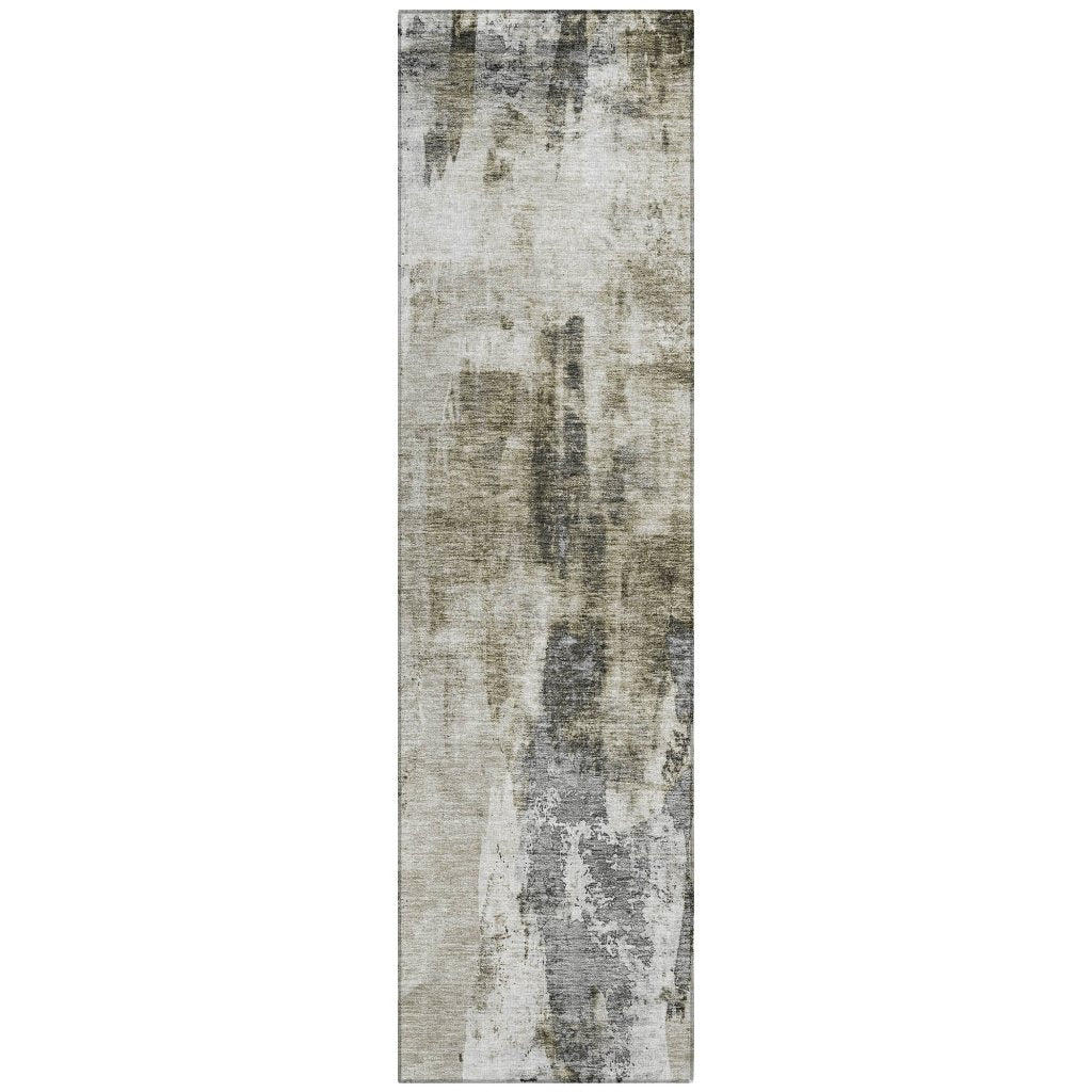 LOOMLAN Rugs Tundra Brown Washable Indoor-Outdoor Rug