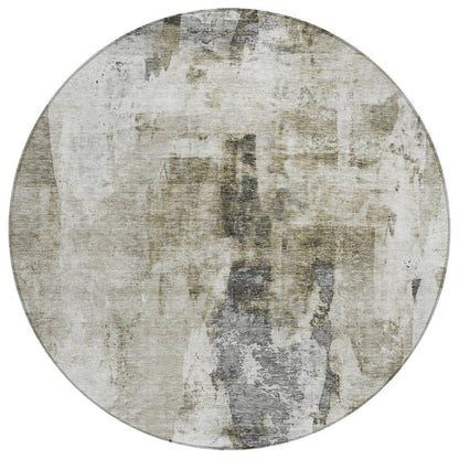 LOOMLAN Rugs Tundra Brown Washable Indoor-Outdoor Rug