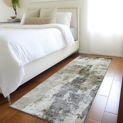 LOOMLAN Rugs Tundra Brown Washable Indoor-Outdoor Rug