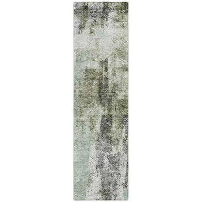 LOOMLAN Rugs Tundra Green Washable Indoor-Outdoor Rug
