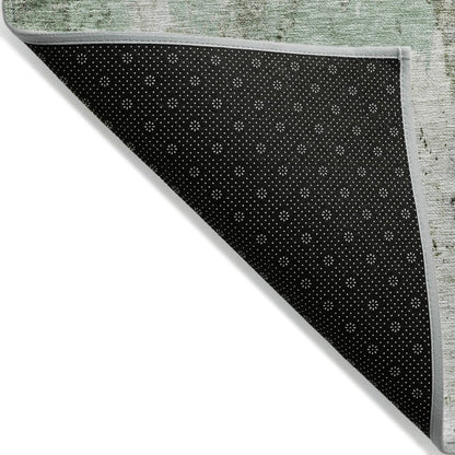 LOOMLAN Rugs Tundra Green Washable Indoor-Outdoor Rug